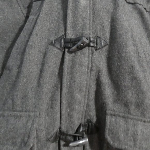 BIG CHILL | size 4 | Reversible Charcoal Hooded Toggle and Zip-Up Coat | GUC - Picture 9 of 16